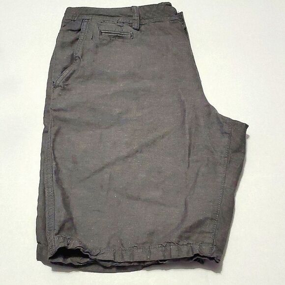 Express Gray Linen Blend Classic Fit Summer Boardwalk Shorts - Picture 1 of 10